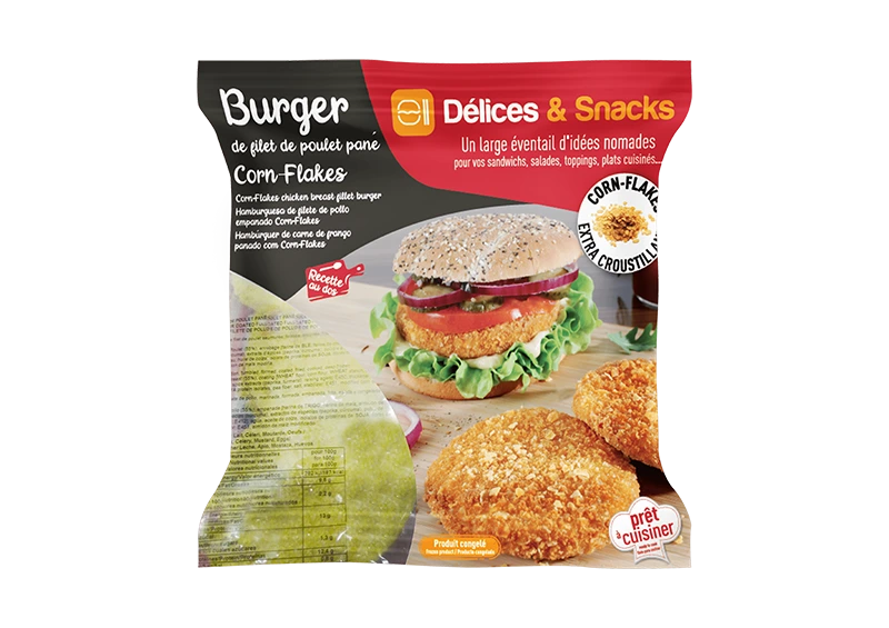 Cornflakes chicken breast fillet burger - Délices & Snacks