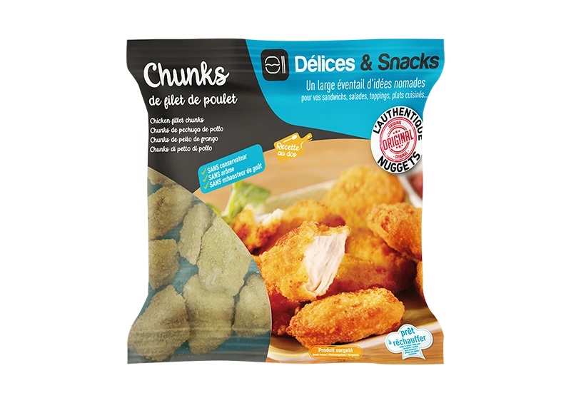 Delicias de pollo empanadas (musculo entero) - Délices & Snacks