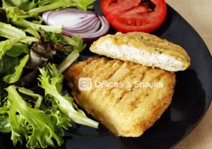 Shaped breaded chicken fillet