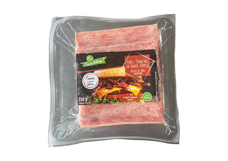 Smoked sliced turkey bacon - Be Snacking